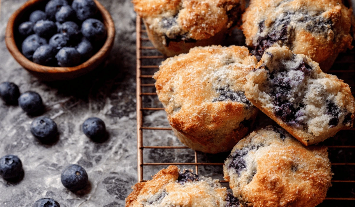 Fluffy Bakery Style Blueberry Muffins Made Simple
