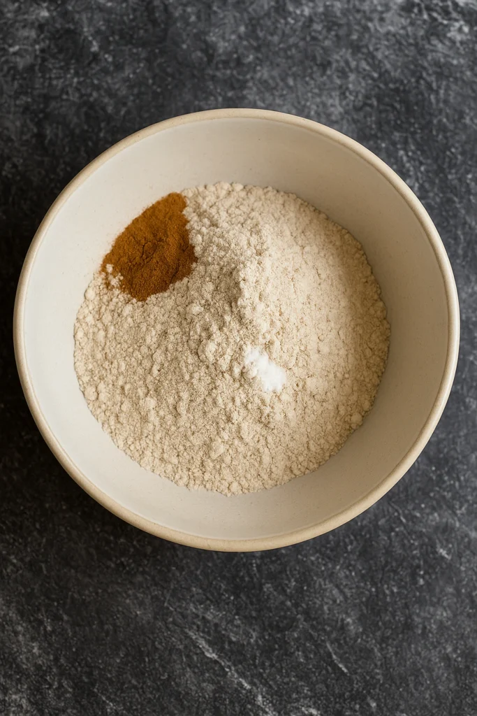 Mixing Applesauce Honey and Milk for Muffin Batter
