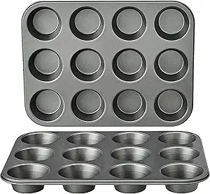 Standard 12-Cup Muffin Tin for Baking Muffins
