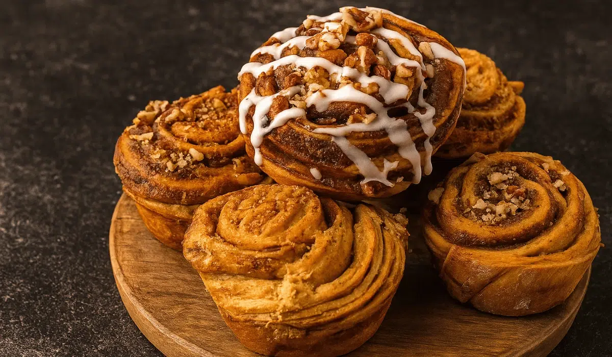 pumpkin cinnamon roll muffins