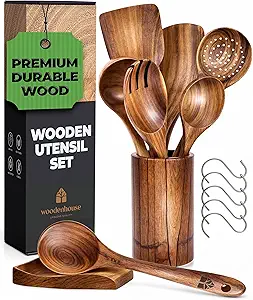 Wooden Spoon or Spatula for Mixing Muffin Batter