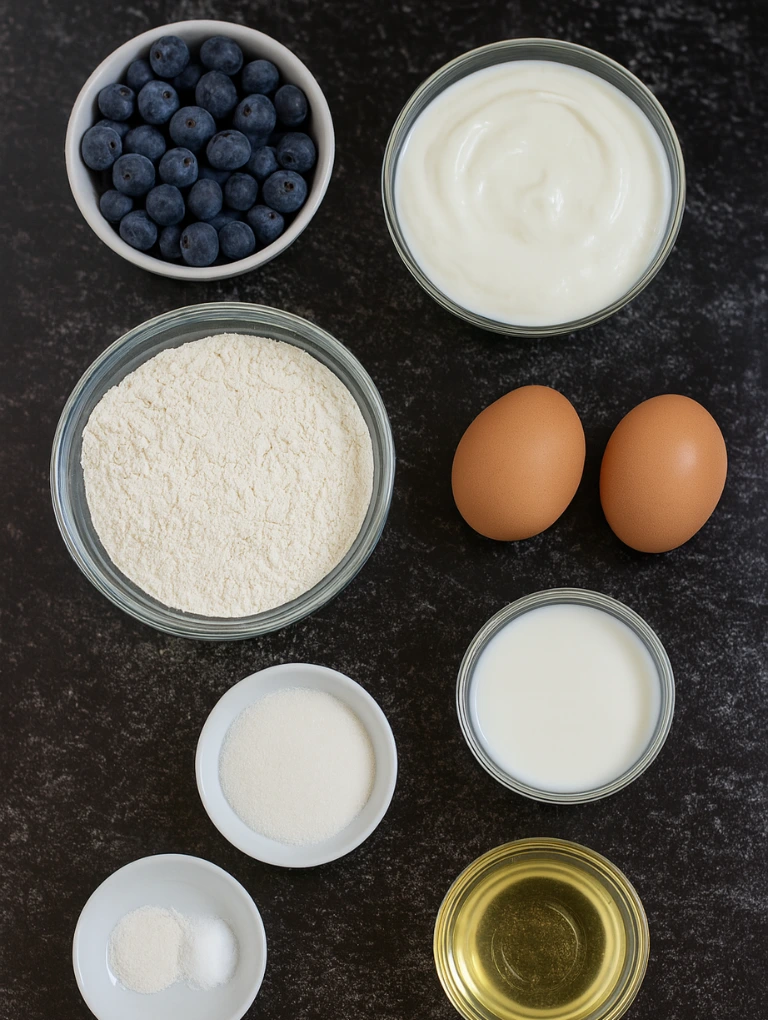 Blueberry Muffin Recipe With Yogurt Ingredients