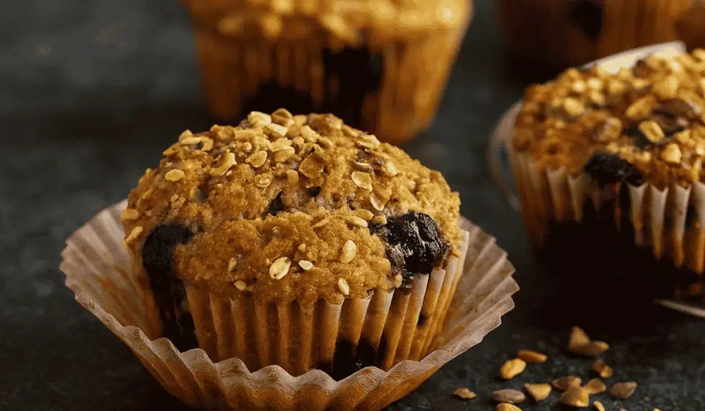 Bakery-Style Blueberry Pistachio Muffins Recipe with Crunchy Topping