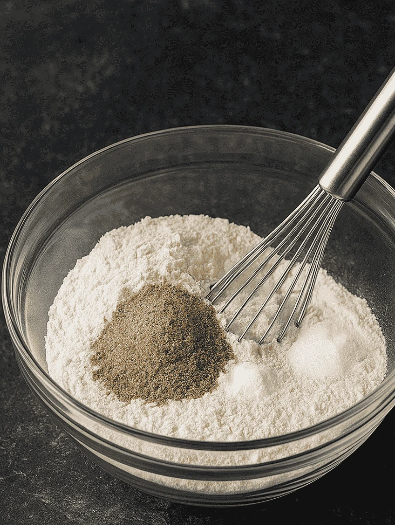 Butter and brown sugar being creamed together in a mixing bowl