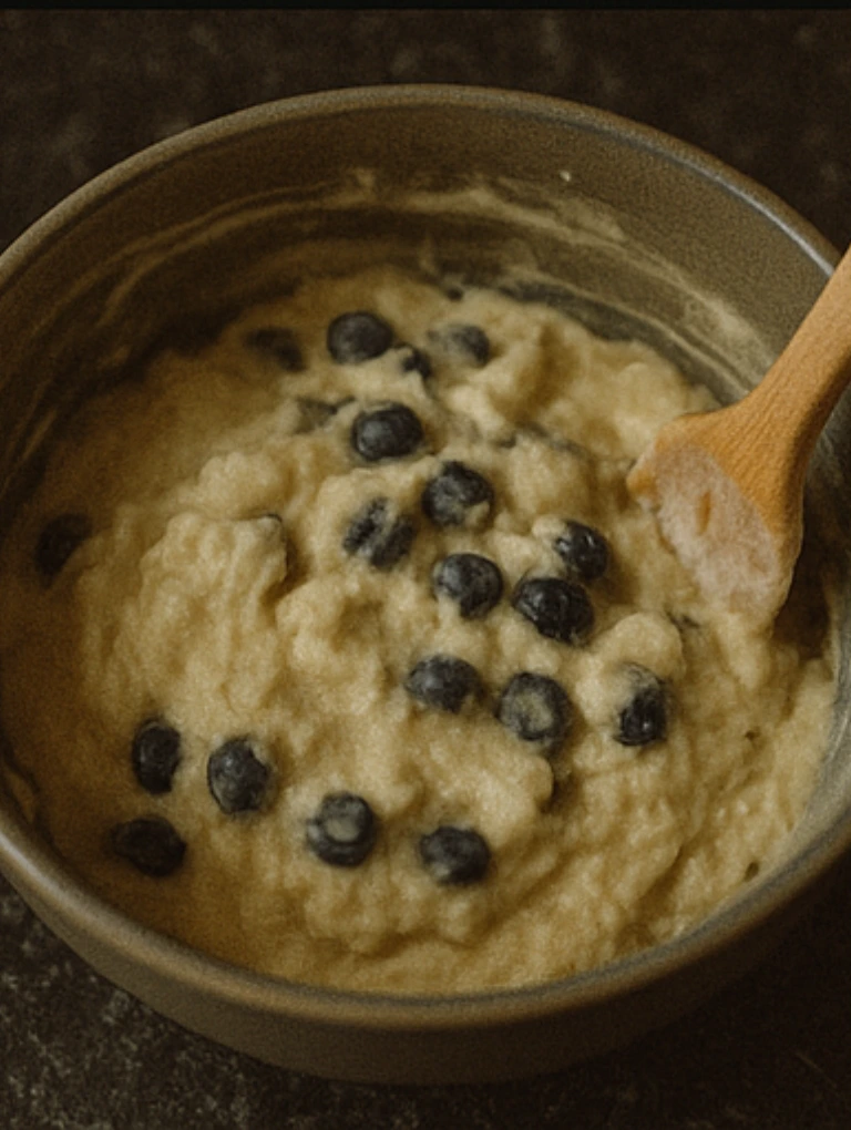 Bakery-style vegan blueberry muffins dusted with sugar on a wire rack.