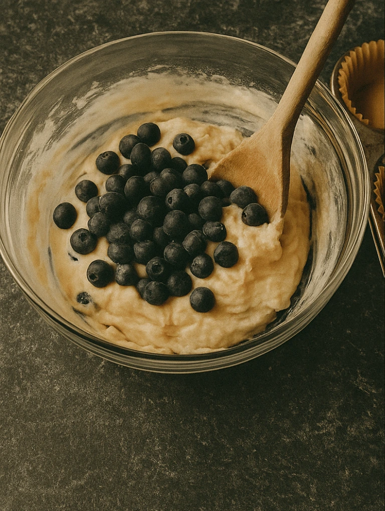 blueberry muffins with sugar topping