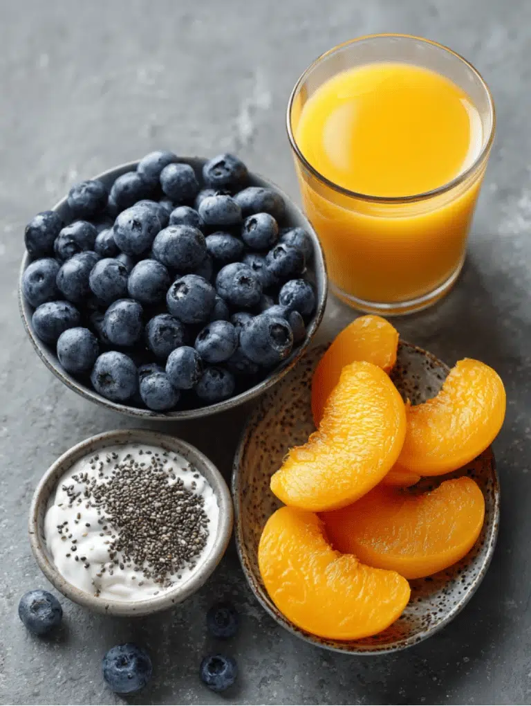 Panera Peach Blueberry Smoothie