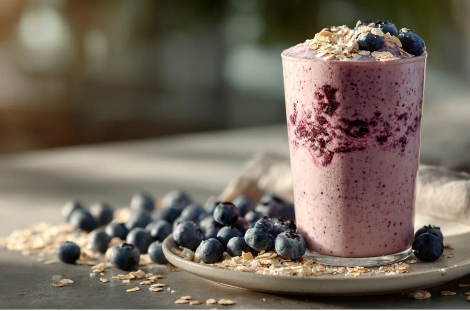 Triple Berry Oat Tropical Smoothie (Copycat) | High-Fiber Breakfast
