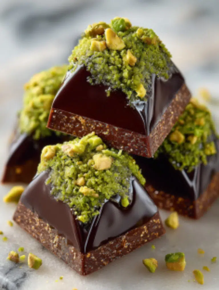 Labubu chocolates elegantly served on a marble tray with foil-wrapped gift pieces.