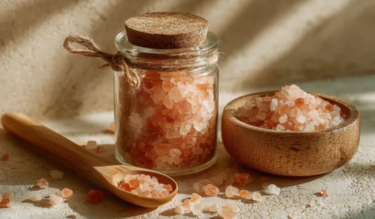 Pink Himalayan salt and iodized sea salt side by side in small bowls on a bright kitchen counter, illustrating Dr Gundry’s recommended healthy salt swap.