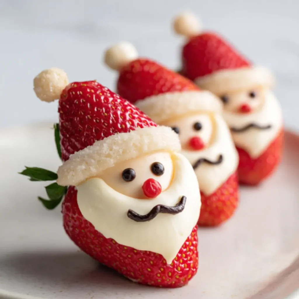 Strawberry cheesecake treats served on a plate with decorative icing accents