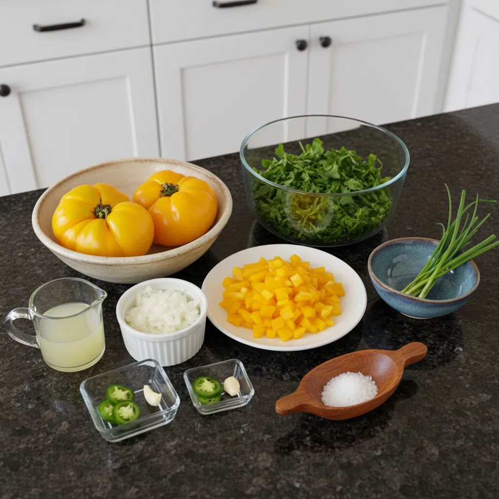 A visually appealing flat lay of fresh green tortillas, oil, and salt, essential ingredients to make delicious Shamrock Chips.
