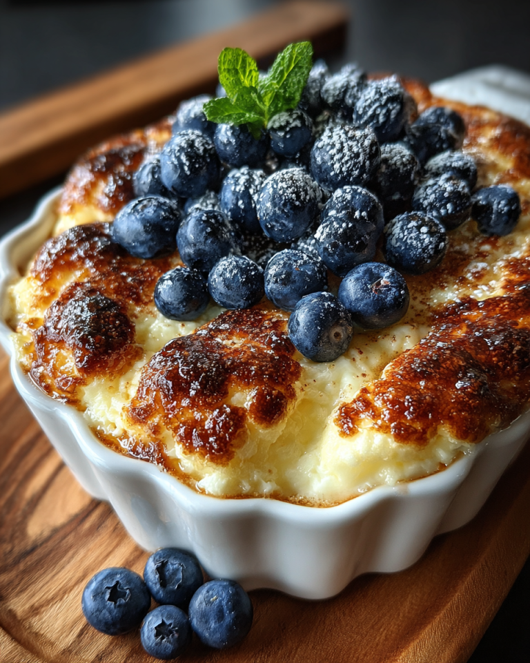 A golden-brown, bubbly Cottage Cheese Breakfast Bake with vibrant green chives, ready to be served for a wholesome morning meal.